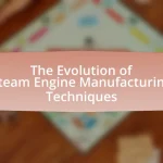 The Evolution of Steam Engine Manufacturing Techniques
